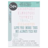Sizzix Fine Line Alpha Stamp & Framelit Set