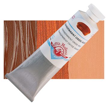 Open in modal - Old Holland New Masters Classic Acrylic Paint - Transparent Red Oxide, 60 ml tube and swatch