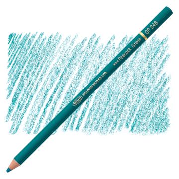 Open in modal - Holbein Artists' Colored Pencil - Peacock Green, OP248 pencil and swatch