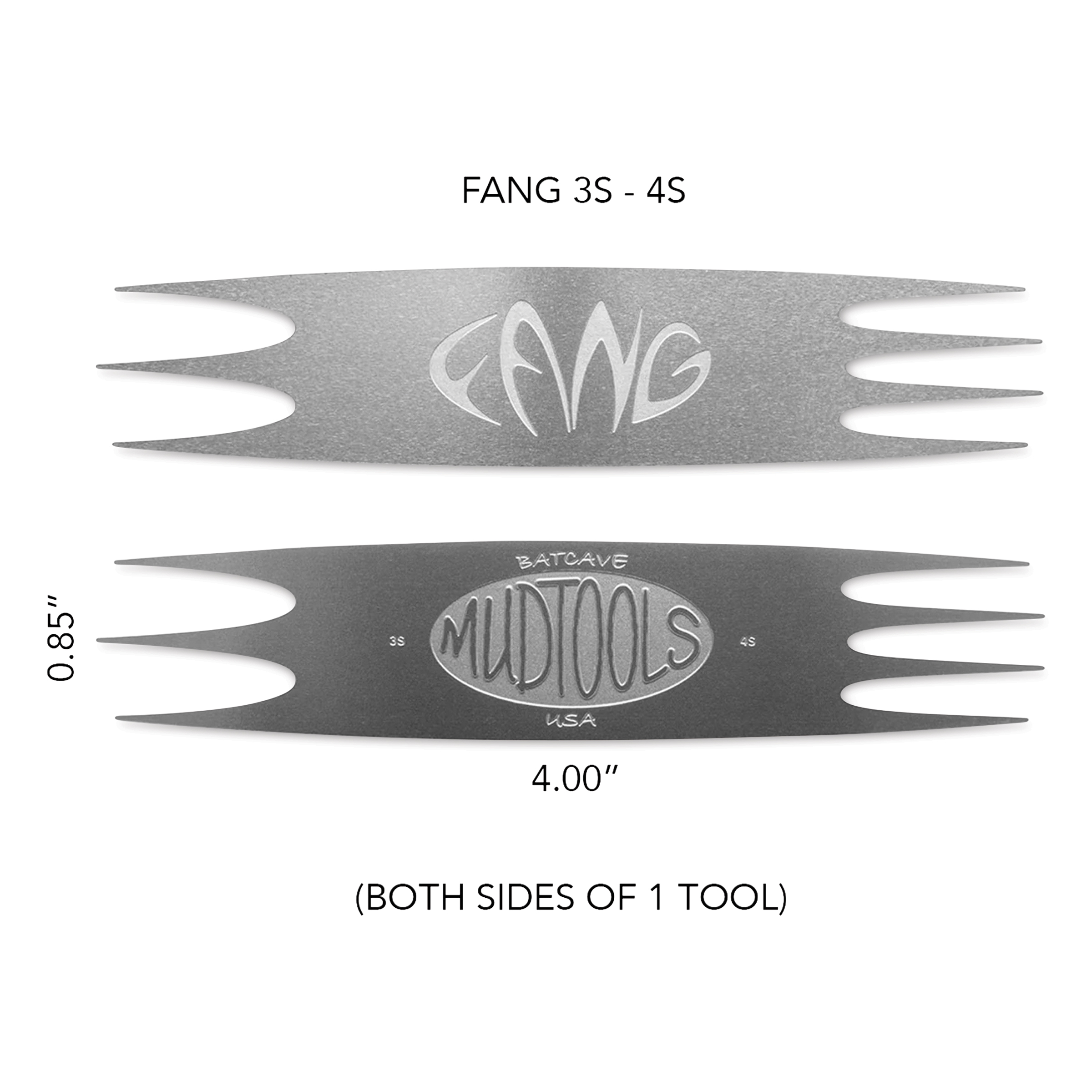 Mudtools FANG Stainless Steel Scoring Tool - Small Tooth, 3S-4S