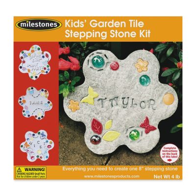 Milestones Kids’ Garden Tile Stepping Stone Kit (Front of packaging)