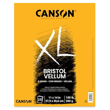 Open in modal - Canson XL Bristol - Pad, 11" x 14", Vellum, 25 Sheets, Tapbound