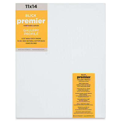 Blick Premier Stretched Cotton Canvas - Gallery Profile, Splined, 11" x 14" (front)