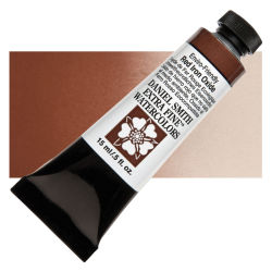 Daniel Smith Extra Fine Watercolor - Red Iron Oxide, 15 ml, Tube with Swatch