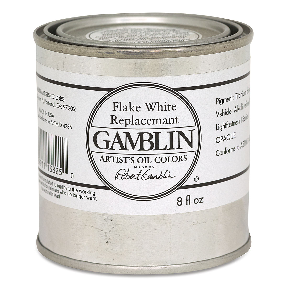 Gamblin artists grade flake White replacement 8oz (729911138250)