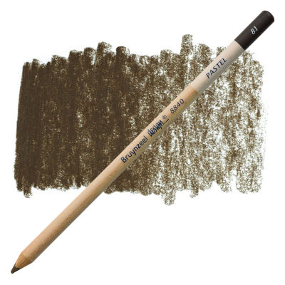 Bruynzeel Design Pastel Pencil - Middle Brown Grey 81 (swatch and pencil)