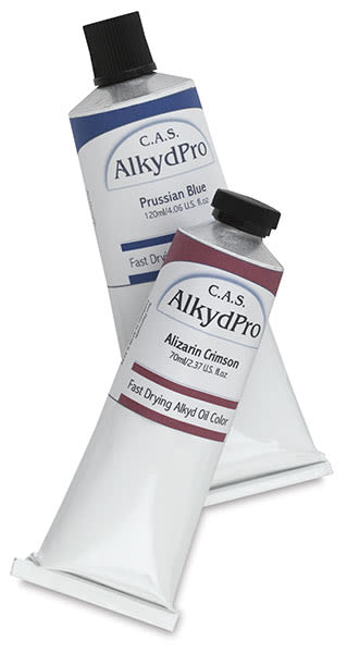 CAS AlkydPro Fast-Drying Alkyd Oil Colors - Two tubes shown upright

