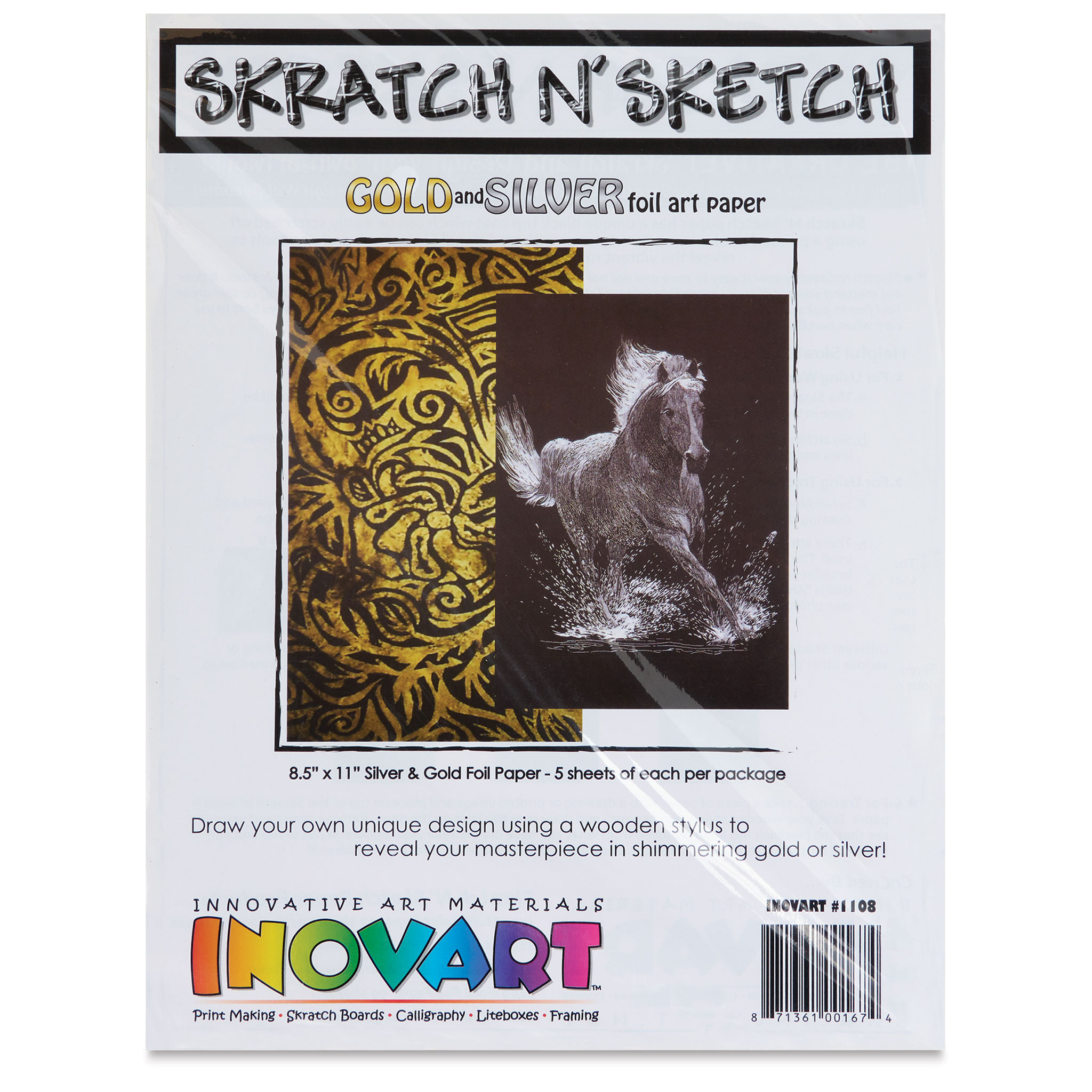 Inovart Skratch N' Sketch Scratch Paper