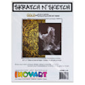 Inovart Skratch N' Sketch Scratch Foil Paper - Gold and Silver, Pkg of 10