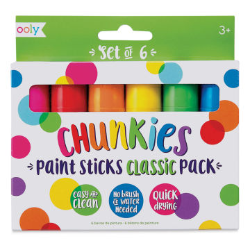 Ooly Chunkies Paint Sticks - Classic Pack, Set of 6 (in packaging)