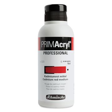 Open in modal - Schmincke Primacryl Professional Fluid Acrylic - Cadmium Red Medium, 250 ml bottle