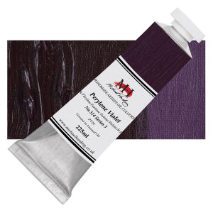Michael Harding Artists Oil Color - Perylene Violet, 225 ml, Tube with Swatch
