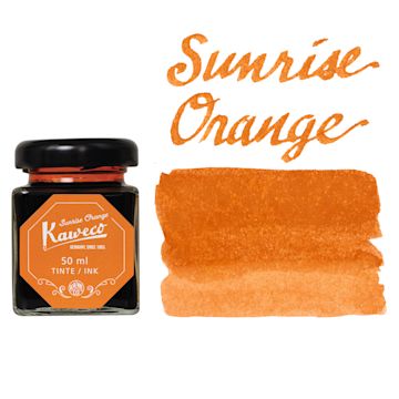 Open in modal - Kaweco Fountain Pen Ink - Sun Orange, swatch and bottle