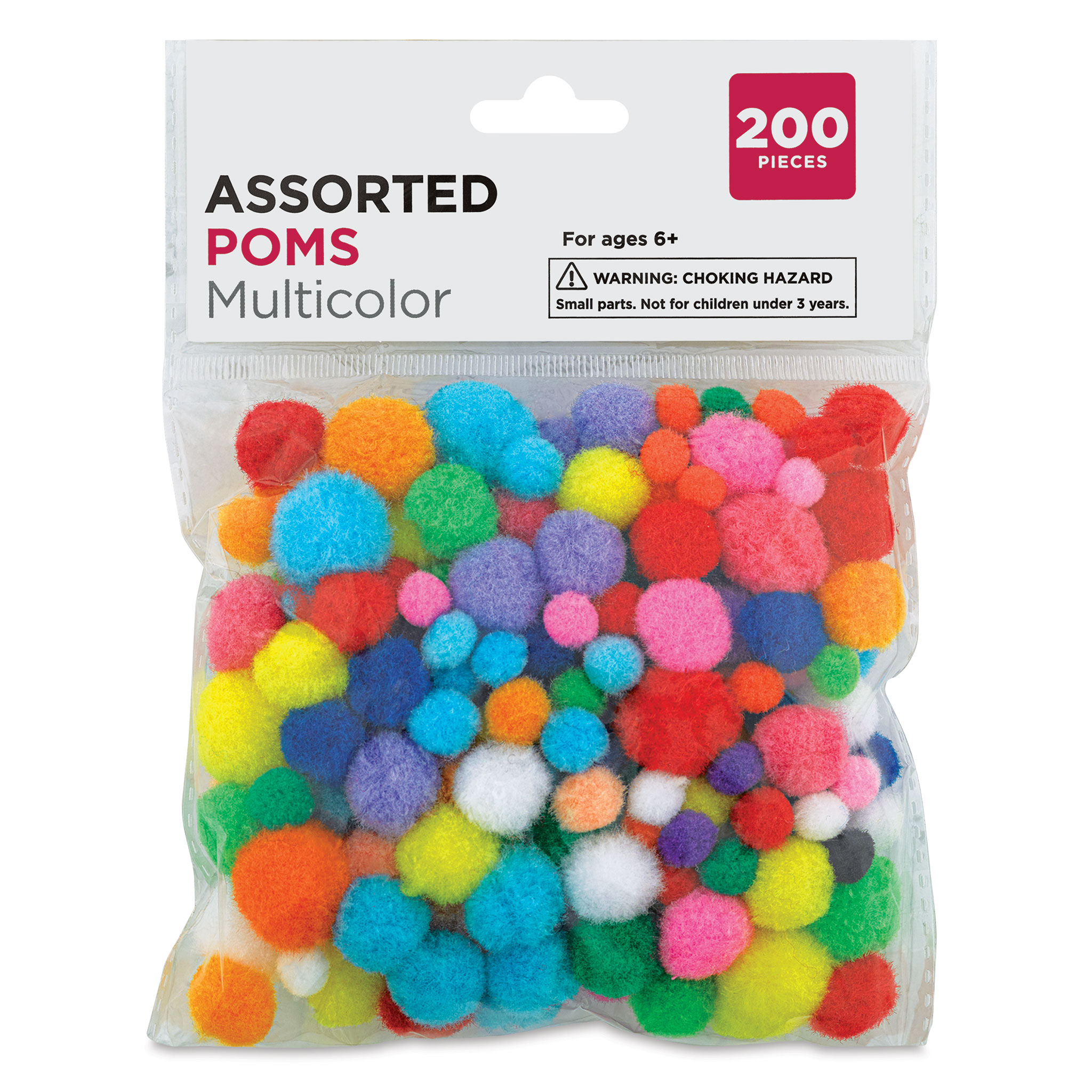 Art And Hobby Assorted Colors Sizes Of Craft Pompoms Stock Photo