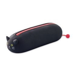PuniLabo Lying Down Zipper Pouch - Black Cat