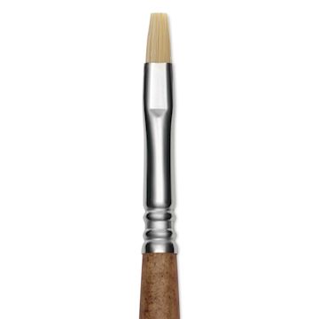 Open in modal - Escoda Futura Synthetic Bristle Brush - Series 5420, Bright, Size 6, Long Handle, close-up