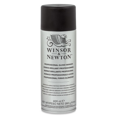 Winsor & Newton Artists' Spray Varnishes - Front of High Gloss Varnish spray can