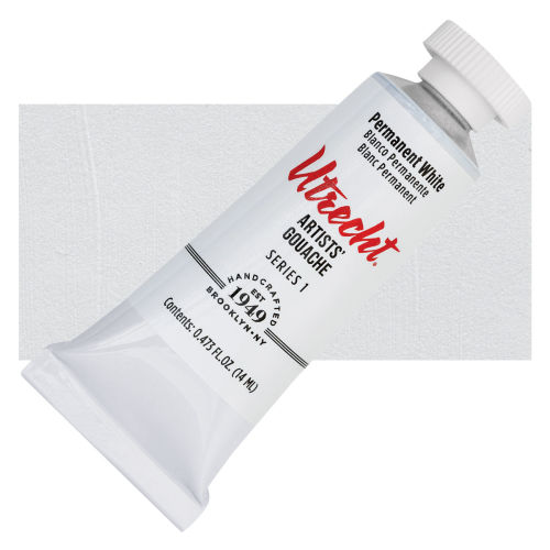 Winsor & Newton Designer's Gouache 14 ml (0.47oz) tube Permanent White  0.47-oz Tube Permanent White