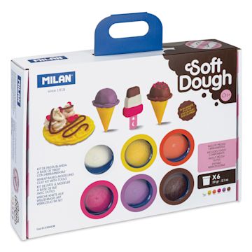 Open in modal - Milan Soft Dough with Tools Set - Ice Cream and Waffles, front of packaging