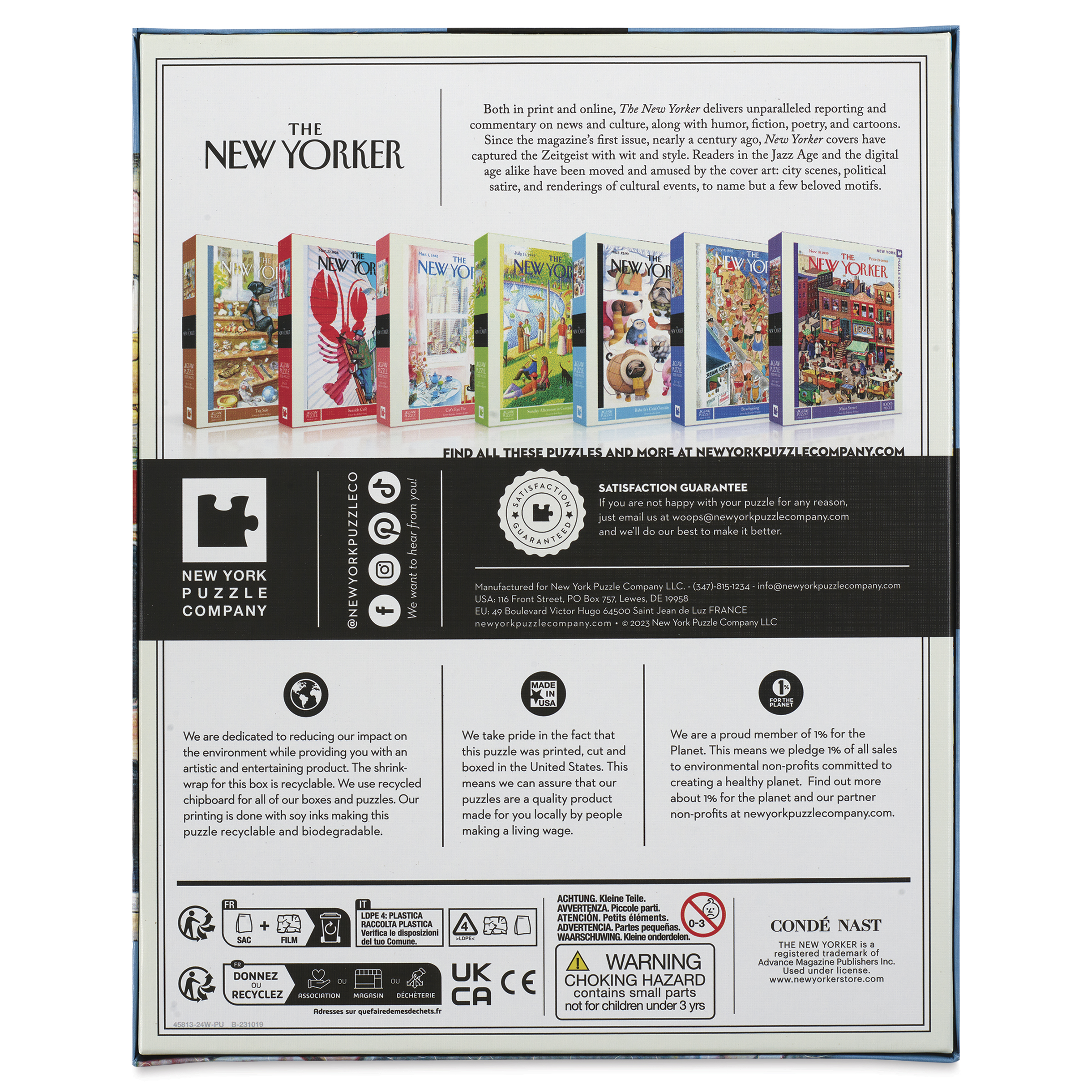 The New Yorker Art Festival 1000ピース Amazon.com: New York Puzzle Company - New Yorker Art