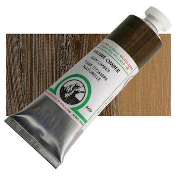 Open in modal - Old Holland Classic Oil Color - Raw Umber, 40 ml tube and swatch