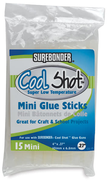 Open in modal - Surebonder Cool Shot Mini Glue Gun Glue Sticks - Pkg of 15