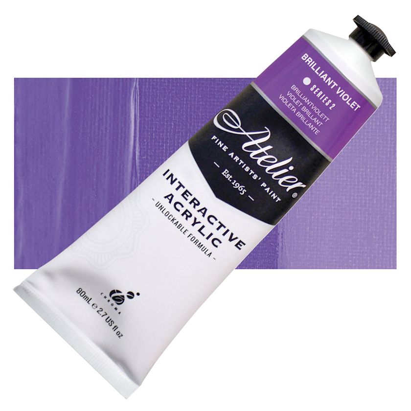 Chroma Atelier Interactive Artists' Acrylics Brilliant Violet, 80 ml