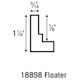 Blick Maplewood Floater Frames - Chart showing dimensions of frame