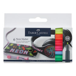 Faber-Castell Neon Markers - Set of 6 (front of package)