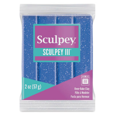 Sculpey III - Blue Glitter, 2 oz