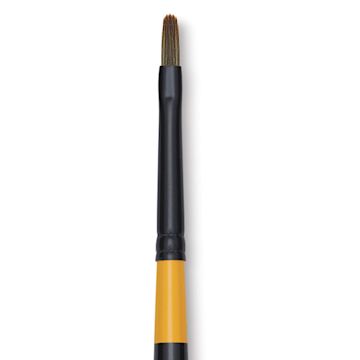 Open in modal - Utrecht Manglon Synthetic Brush - Filbert, Size 2, Long Handle close-up