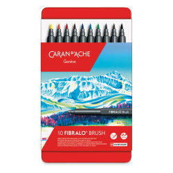 Caran d'Ache Fibralo Brush Markers - Set of 10