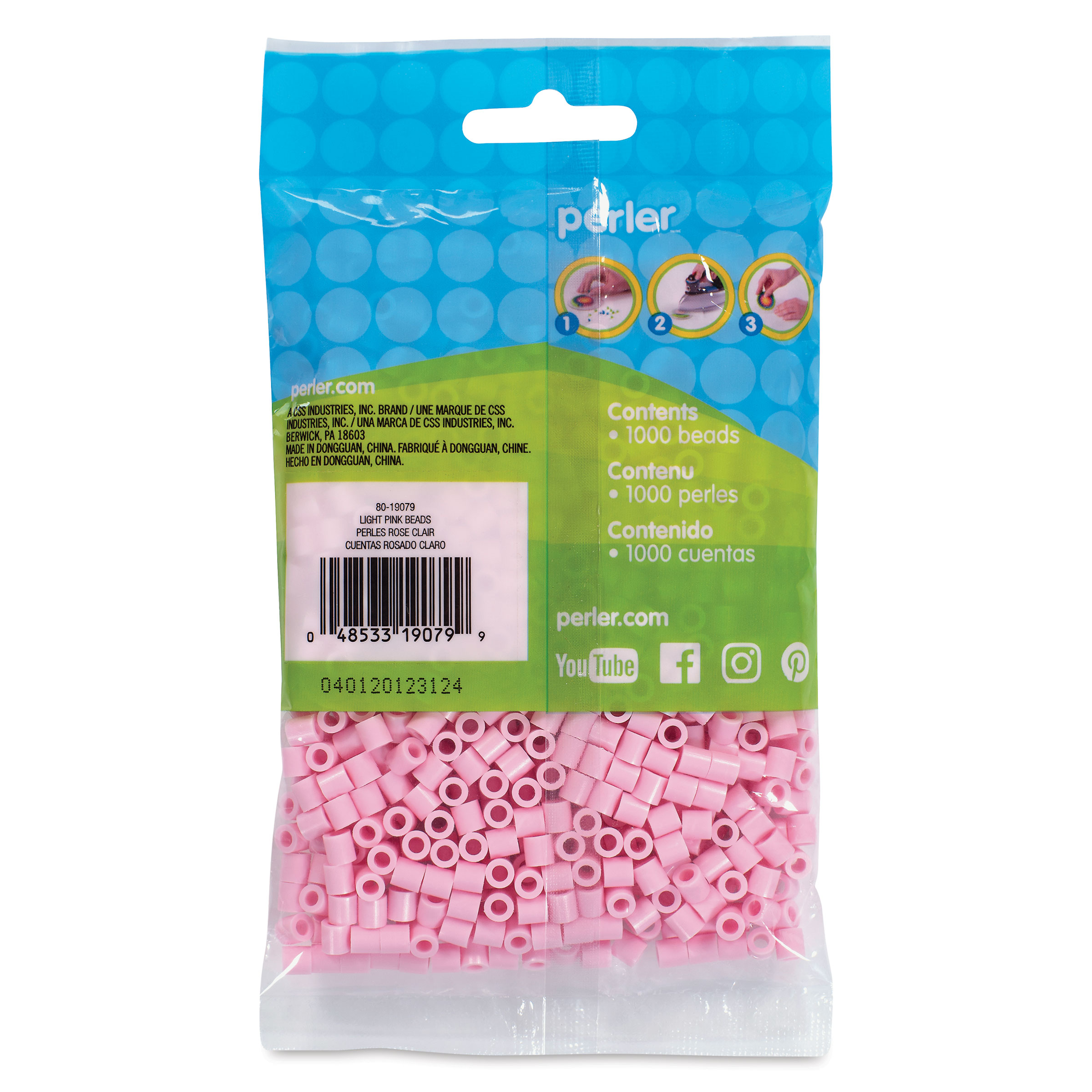 Perler Fused Bead Bag - Light Pink, Pkg of 1000 | BLICK Art Materials