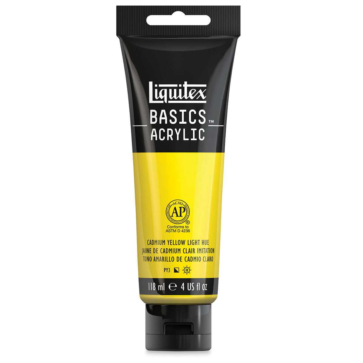 Liquitex BASICS Acrylic Paint, 118ml (4-oz) Tube, Cadmium Yellow Light Hue