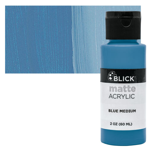 Blick Matte Acrylic - Blue Medium, 2 oz bottle