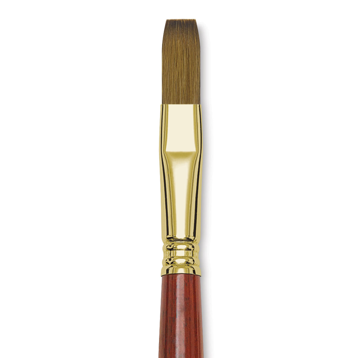 Blick Master Kolinsky Sable Brush - Flat, Short Handle, Red, Size 12