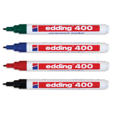 Edding 4-400-4 Permanent Marker Assorted Colours Pack of 4