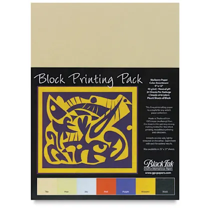 Black Ink Block Printing Packs | BLICK Art Materials