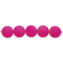 Rico Design Itoshii Plastic Beads - Pkg of 40, Neon Pink, 8 mm Dia.