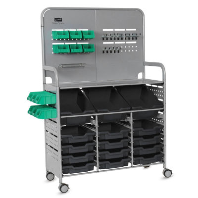 Gratnells Makerspace Cart - Silver with Jet Black