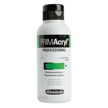 Open in modal - Schmincke Primacryl Professional Fluid Acrylic - Permanent Green, 250 ml bottle