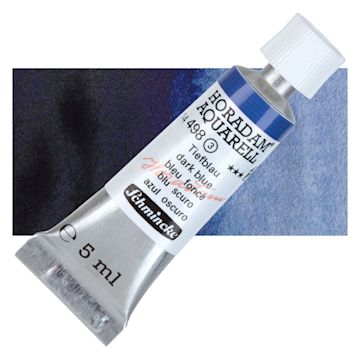Open in modal - Schmincke Horadam Aquarell Watercolor - Dark Blue, 5 ml tube and swatch