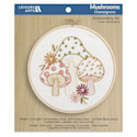Leisure Arts Embroidery Kit - Mushrooms, 6"