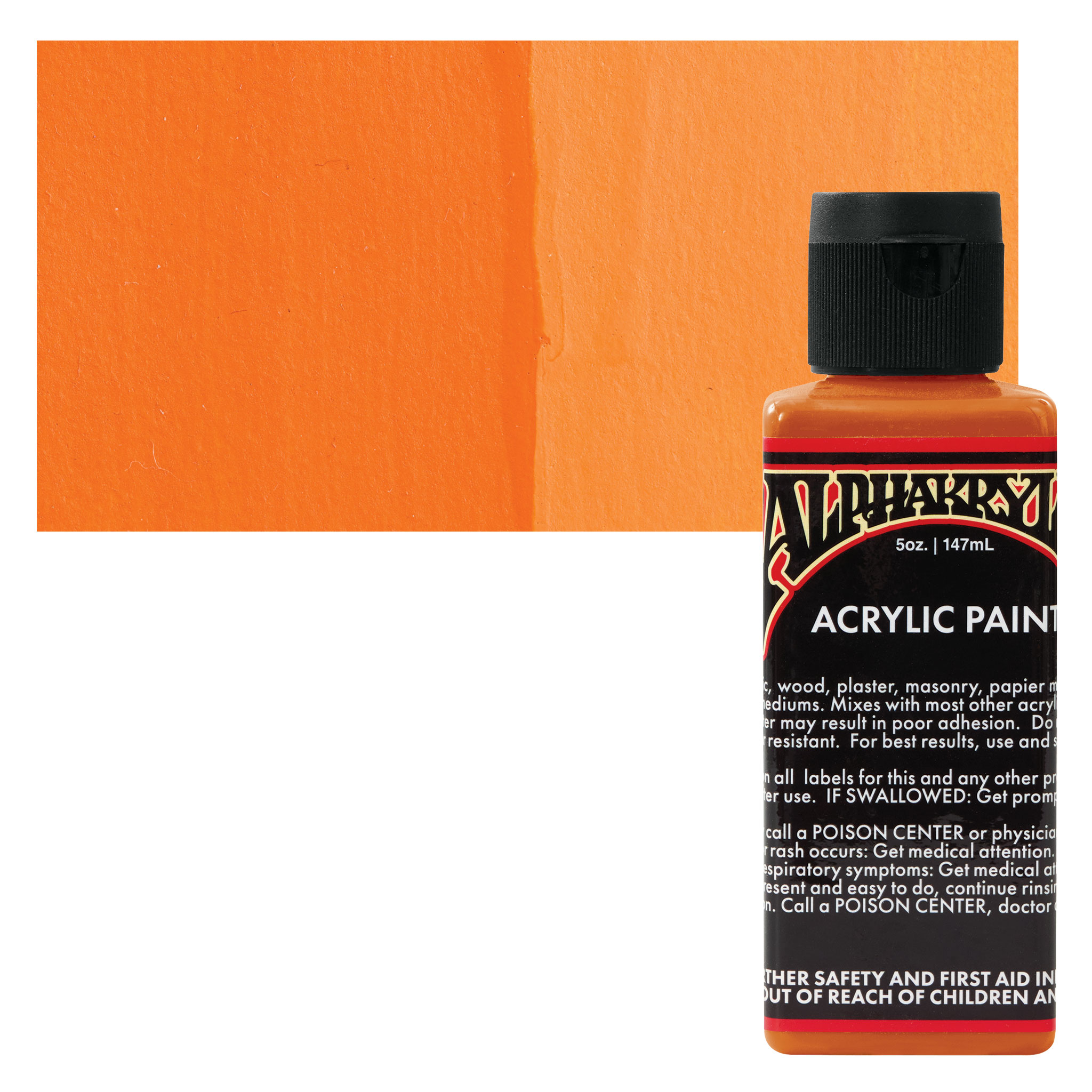 Alpha6 Alphakrylic Acrylic Paint - Alpha Orange, 5 oz