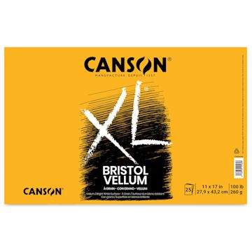 Open in modal - Canson XL Bristol - Pad, 11" x 17", Vellum, 25 Sheets, Tapebound