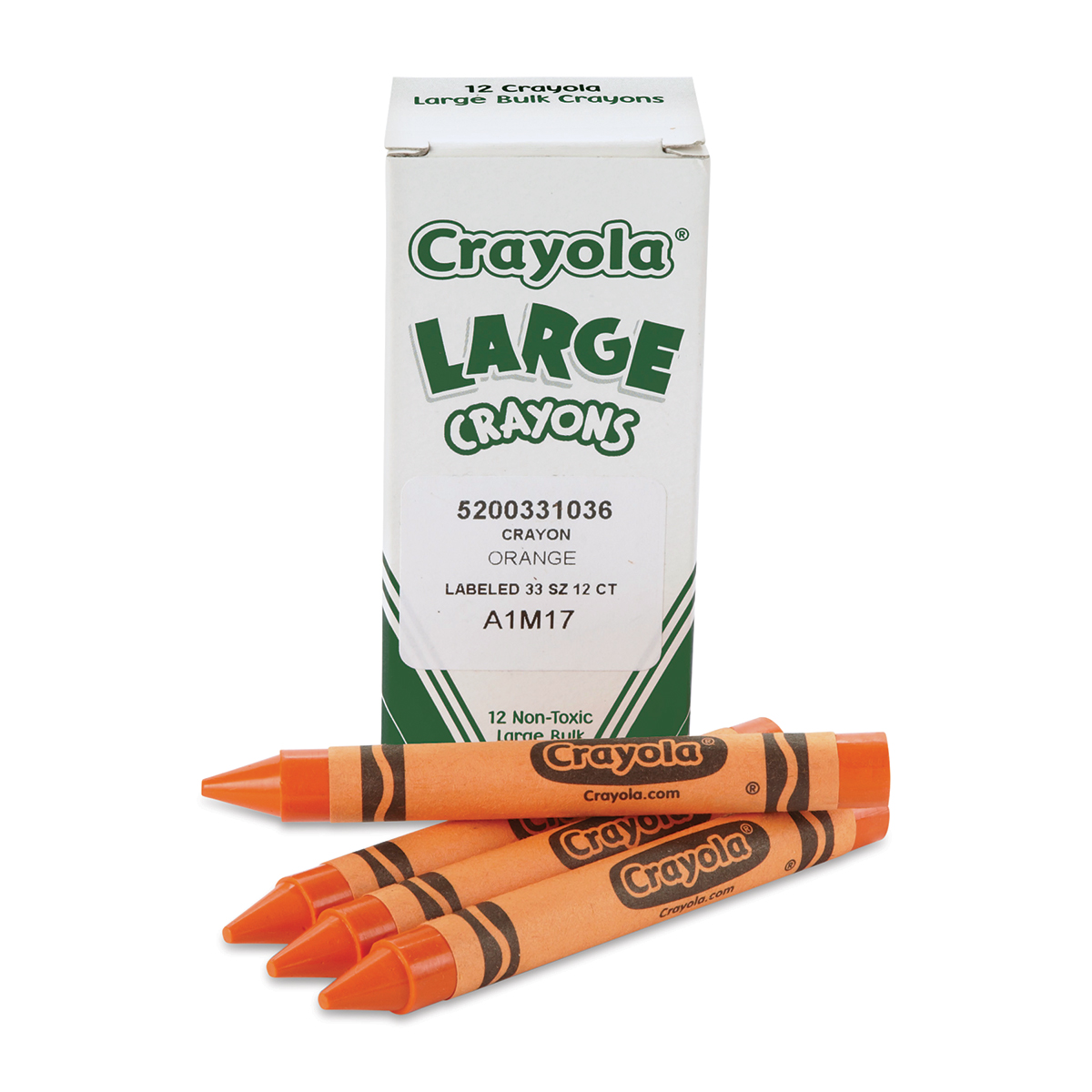 Crayola Large Crayons, Black, 12/Box