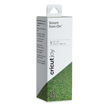 Open in modal - Cricut Joy Smart Iron-On - Glitter Kiwi, 5-1/2" x 19", Roll (In packaging)