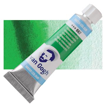 Open in modal - Van Gogh Watercolor - Permanent Green, 10 ml tube and swatch