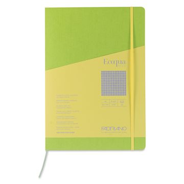 Open in modal - Fabriano EcoQua Plus Stitch-Bound Notebook - Lime, 8-1/4" x 11-3/4", Grid, front cover