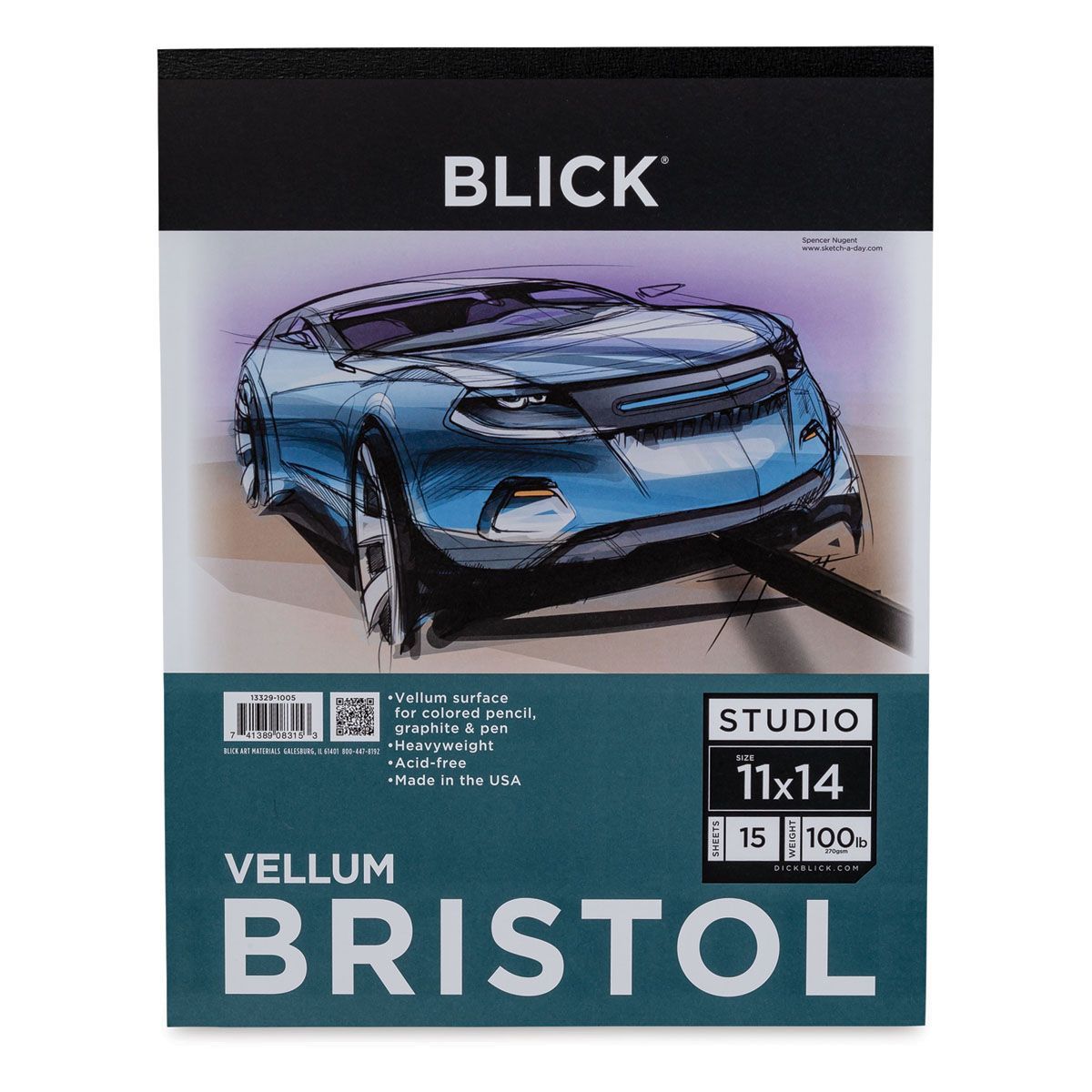 Bristol Board 250gsm - Bristol Board, 250gsm/114lb, Gummed, 11x14, 20